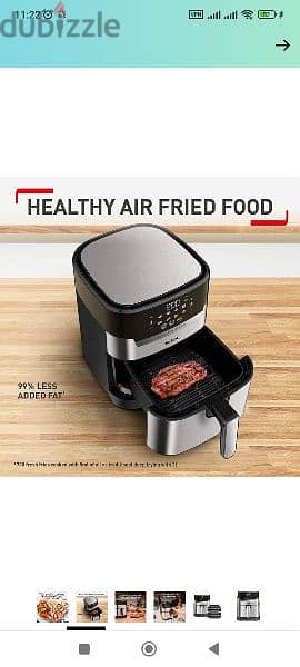 Easy Fry &Grill Digital 2-in-1,Air Fry + Grill, 8 4.2L 1550 W EY505D27 1