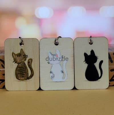 cute handmade cat keychains