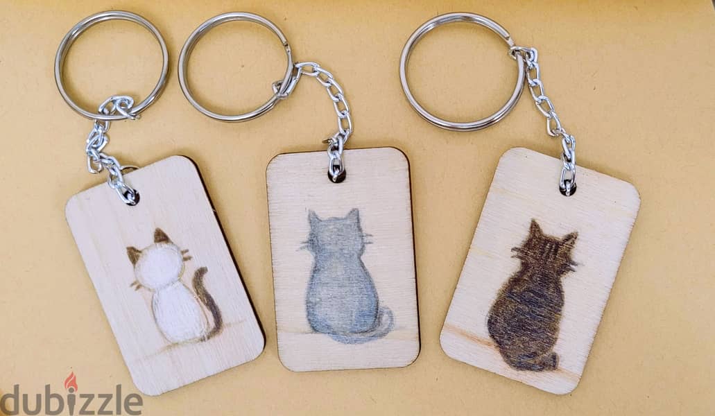 cute handmade cat keychains 3