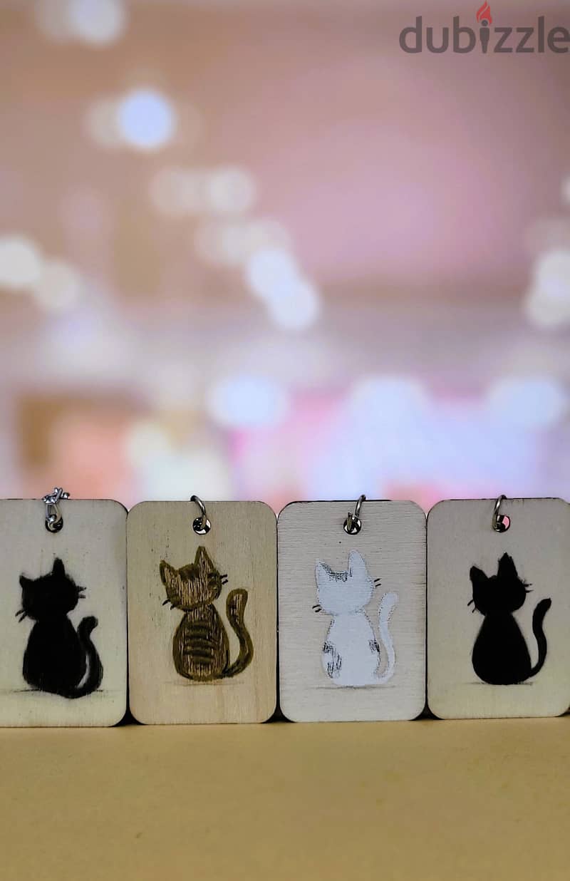 cute handmade cat keychains 5