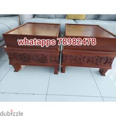 wooden centre table without delivery 1 piece 25 rial