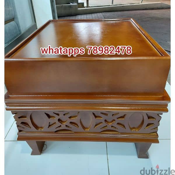 wooden centre table without delivery 1 piece 25 rial 3