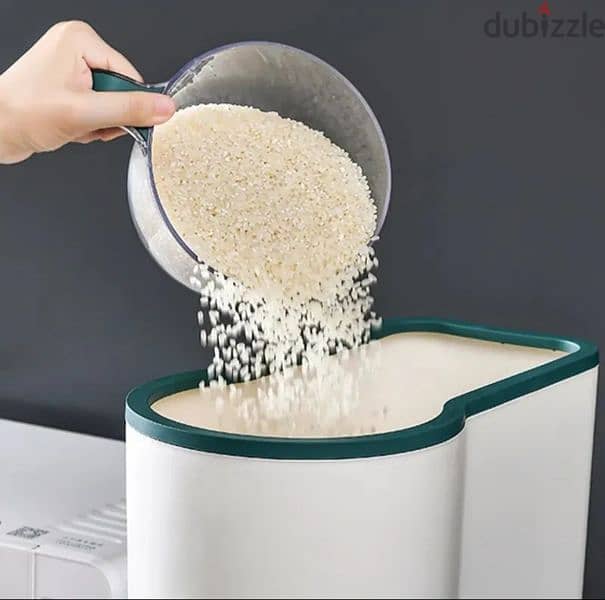 قم بتخزين ما يصل إلى 5 كجم من الأرز أو غيرها من الحبوب بكل سهولة 3