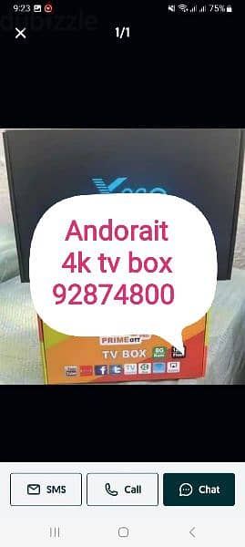 andorait box 4k samt TV