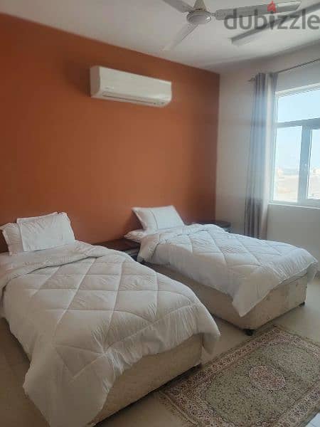 Fully Furnished 1 Bed's Flat in Falaj Sohar near Crown Plaza 1