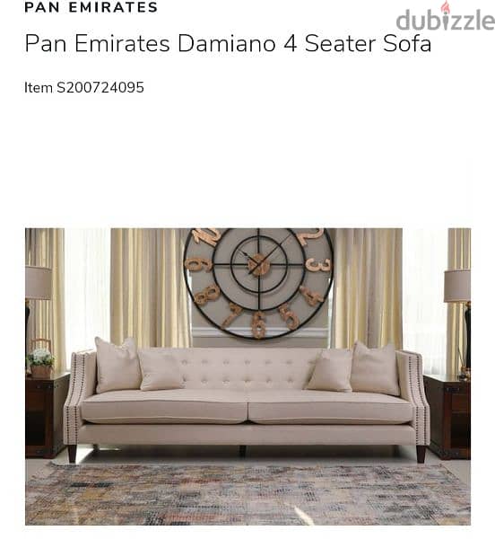 pan home sofa set 4+4 seater 2