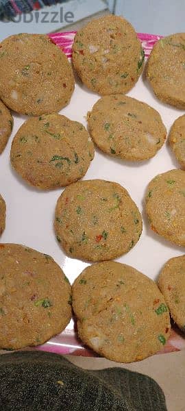 shami kabab available one dozen 3.300 ,, chicken. beef , potato