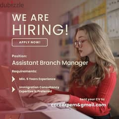 Assistant Branch Manager ( FEMALE )