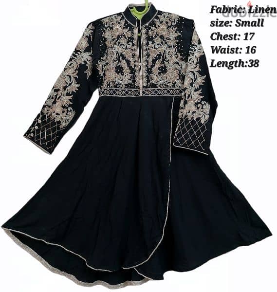 Party wear 3 pc stiched Pakistani dress 3