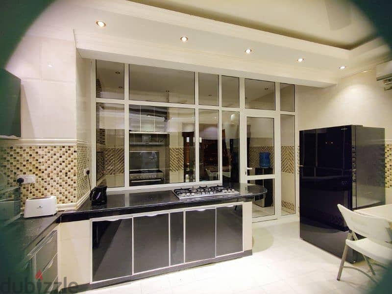 we will make kitchen partition with aluminum fabric glass 1