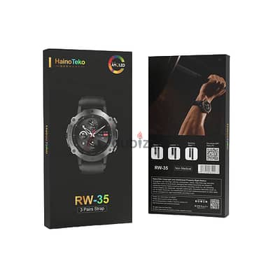 Haino Teko Amoled Watch RW-35 3 Pairs Strap (Brand-New)