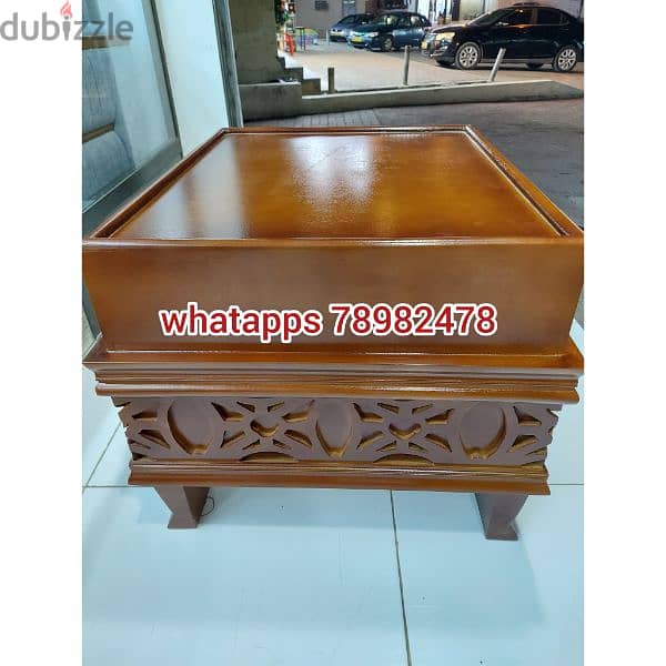 special offer new wooden centre table without delivery 1 piece 35 rial 6