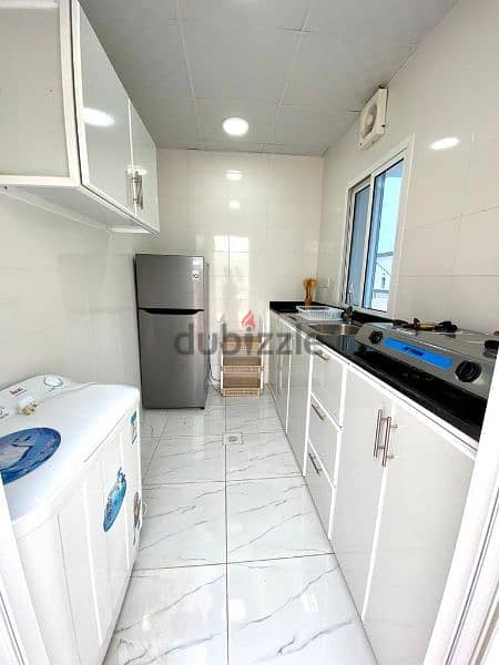 fully furnished room with a kitchen and bathroom for  1 person 4
