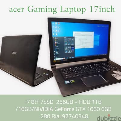 الابتوب ايسر العاب أو للتصميم  Acer Gaming laptop