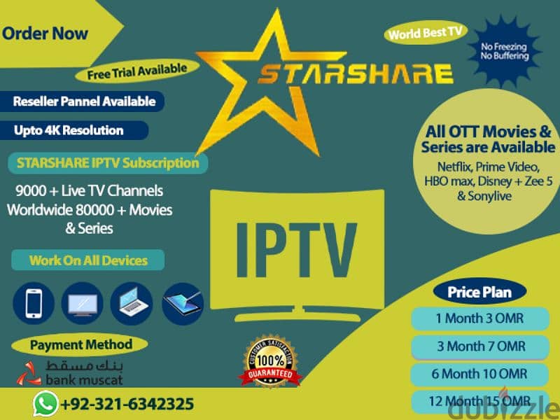 15k+ Live Tv Channels 180k+ Movies & Series 0