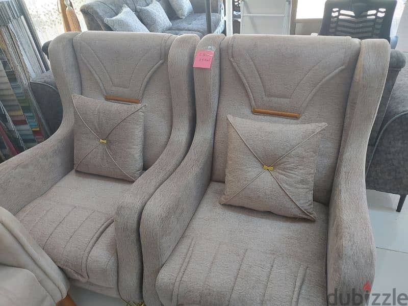 new single sofa 2 pieces without delivery 65 rial 5
