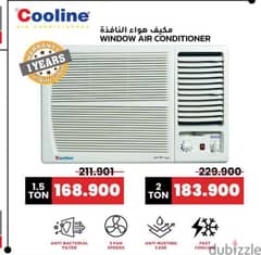cooline window ac 1.5 ton seal packed. not opened
