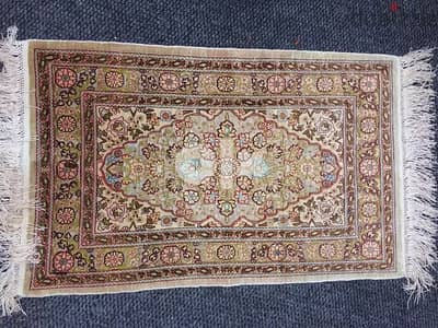 Persian Antique Art Rug - 100% hand made, silk - Signed by Author