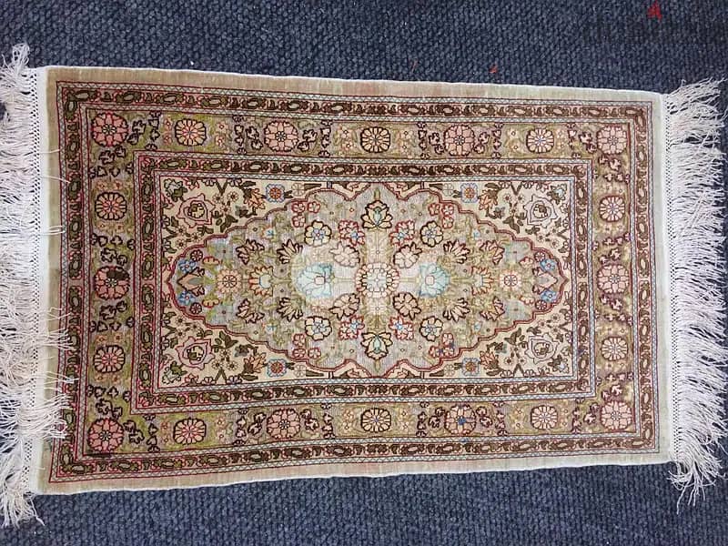 Persian Antique Art Rug - 100% hand made, silk - Signed by Author 0