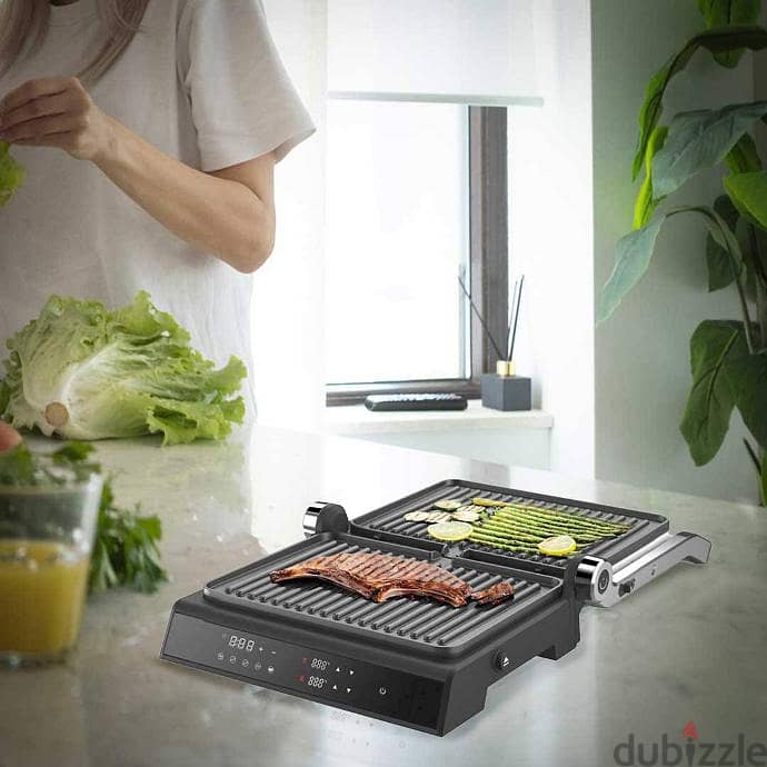Porodo Lifestyle Digital Touch Electric Grill Dual Plate Controls LSDG 3