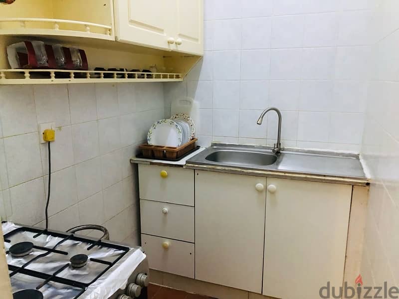Fully furnished 1BHK flat for rent al Ghubrah nearby 18th Nov street 3