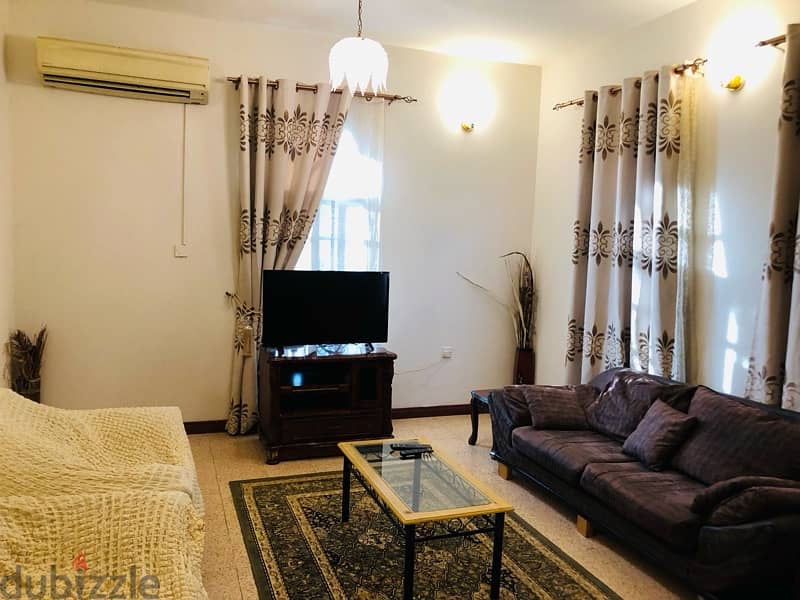Fully furnished 1BHK flat for rent al Ghubrah nearby 18th Nov street 5