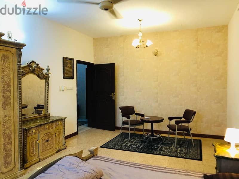 Fully furnished 1BHK flat for rent al Ghubrah nearby 18th Nov street 6
