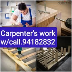 carpentery related works  fix furniture every types w/call. 94182832