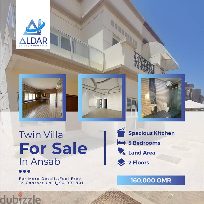 ADVS703**For sale a twin villa in excellent condition  in Ansab 3