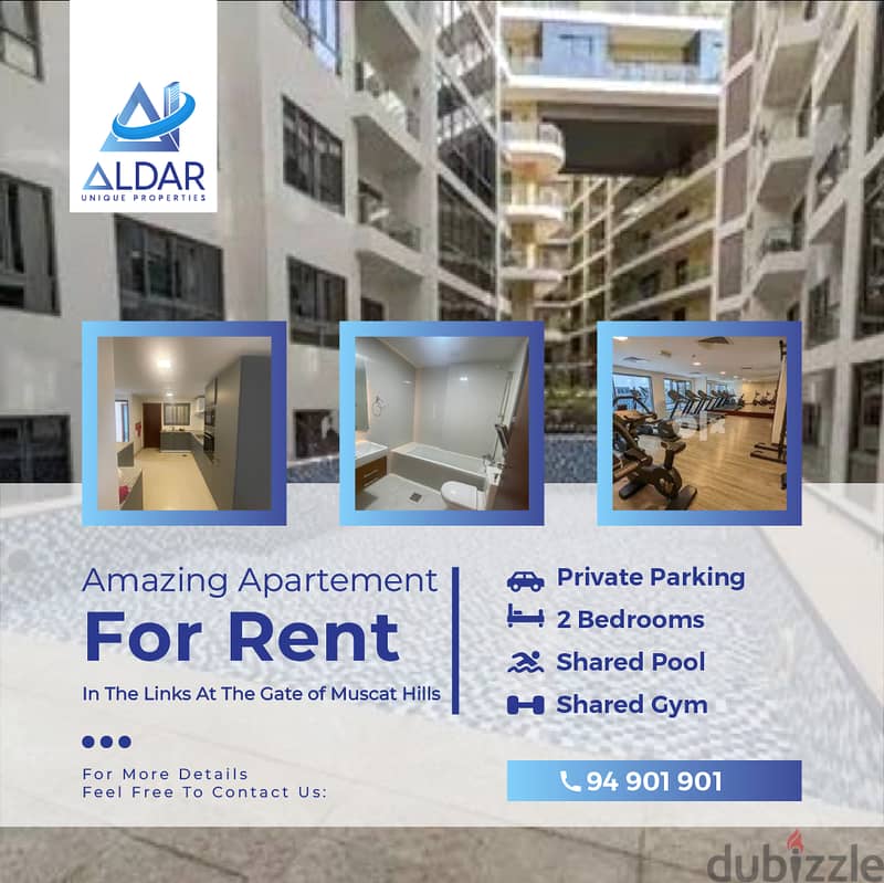 ADL1** 2BR amazing Apartement for rent in the links-Muscat hills 10