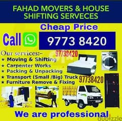 house shifting furniture shifting And Packers and tarnsport and labour