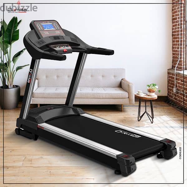 3.5AC Motorized Treadmill with incline and 180kg max load 0