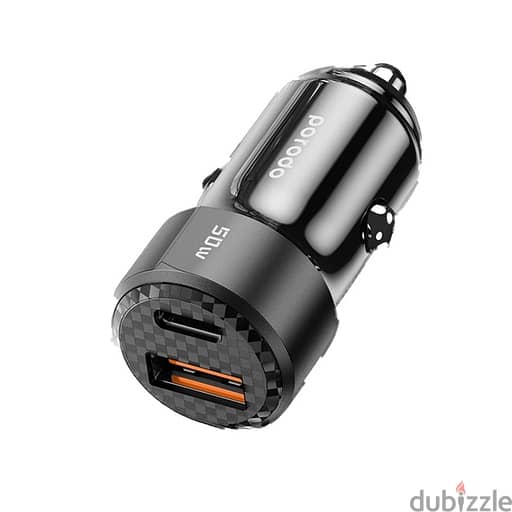 Porodo 50W Dual Port Car Charger With Cable Type C to Lightning (NEW) 1