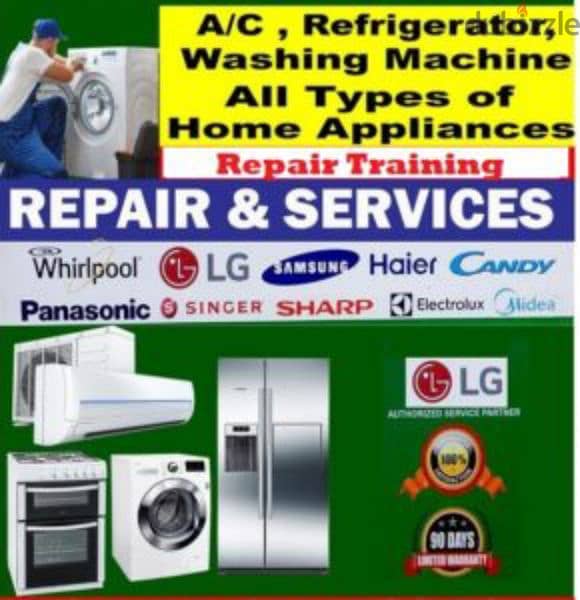 Maintenance Ac Automatic washing machines and REFRIGERATORs. 002 0