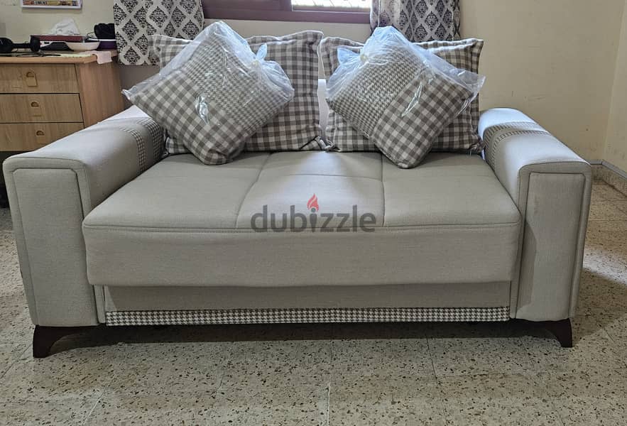 4+2+1 Seater Sofa, Convertible,cushions & storage. For serious  buyers 2