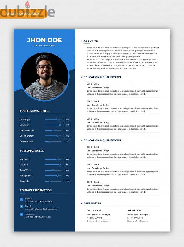 Visiting card | Business card | Brochures | Company Profile | Resume 1