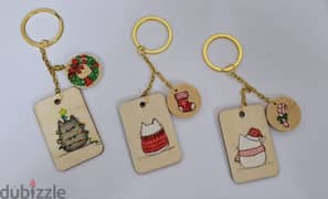 Christmas cat keychains 0
