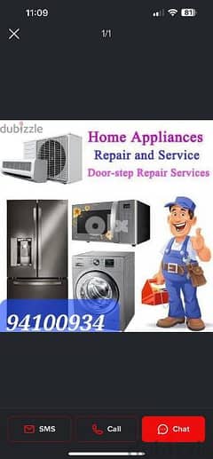 ghubara AC refrigerator freezer full automatic washing machine repair