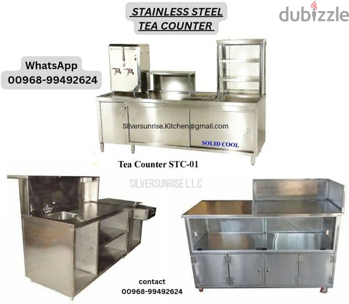 manufacturing stainless steel tea counter for restaurant 0