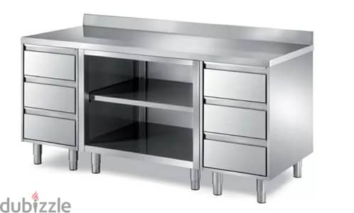 fabricating stainless steel cabinet with 2 side drawes