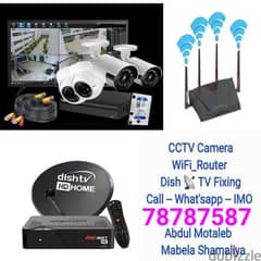 CCTV camera, Dish,Receiver, WiFi, new installation and repairs