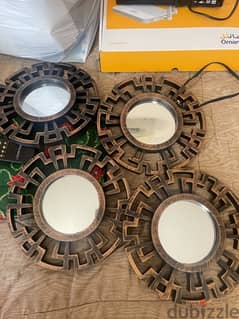 set of four wall mirrors