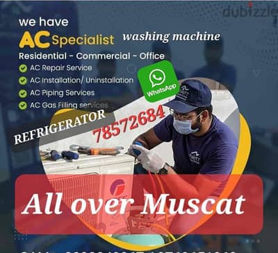 AC FRIDGE WASHING MACHINE SERVICE OR REPAIR INSTALL ALL.