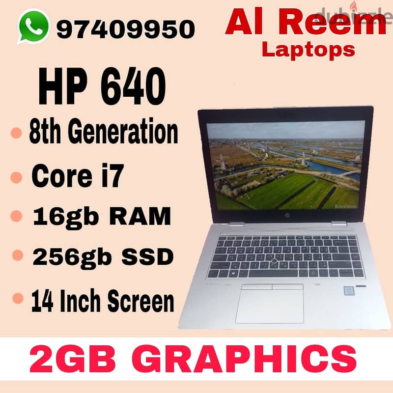 HP CORE I7 16GB RAM 256GB SSD + 500gb  2GB AMD GRAPHICS 8th GENERATION 0