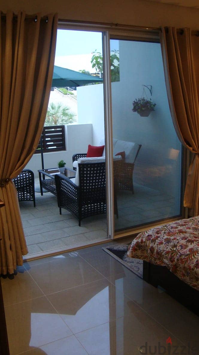 2 BED FURNISHED GRD FOOR FLAT Floor Flat,large patio. Al Mouj. 6