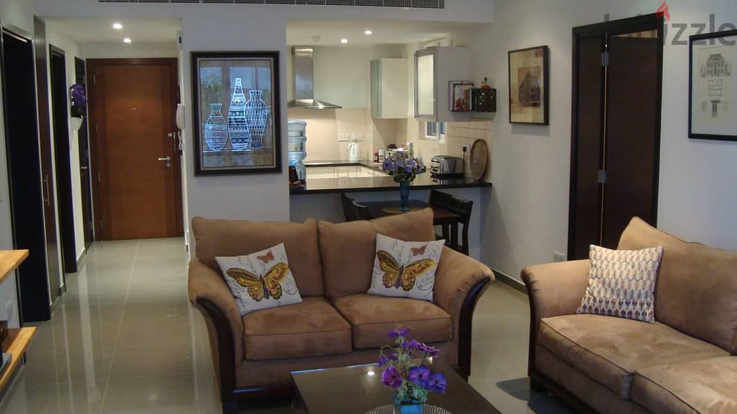 2 BED FURNISHED GRD FOOR FLAT Floor Flat,large patio. Al Mouj. 2