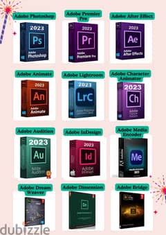 Adobe illustrator/Photoshop All kinds of softwares/ Canva / Windows