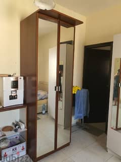 iKEA two door full mirror cupboard for urgent sell 0