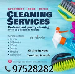 Flat & Home Cleaning aviable two times in a week