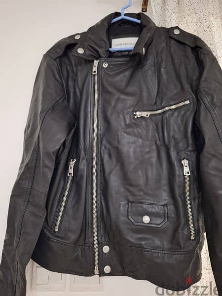 Calvin klein men leather jacket 4